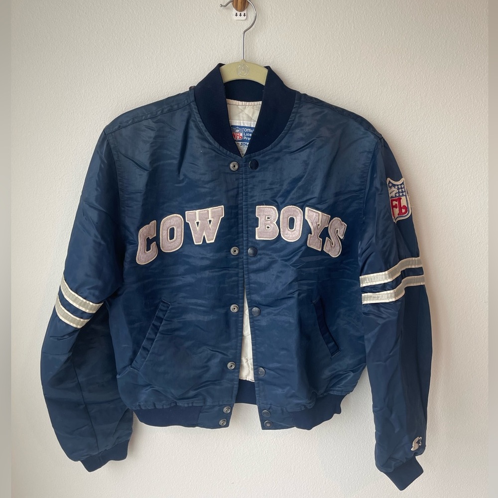 1980s Starter NFL Cowboys Youth Large Football Bomber Jacket
